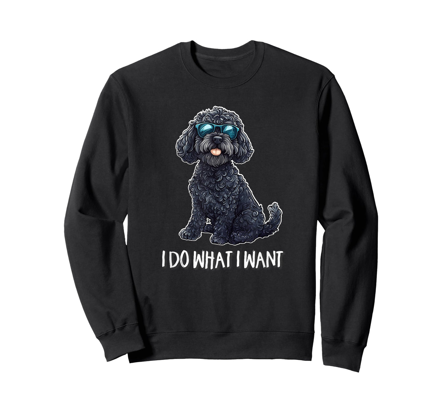 Cute Illustration I Do What I Want Black Cockapoo Lover T-Shirt