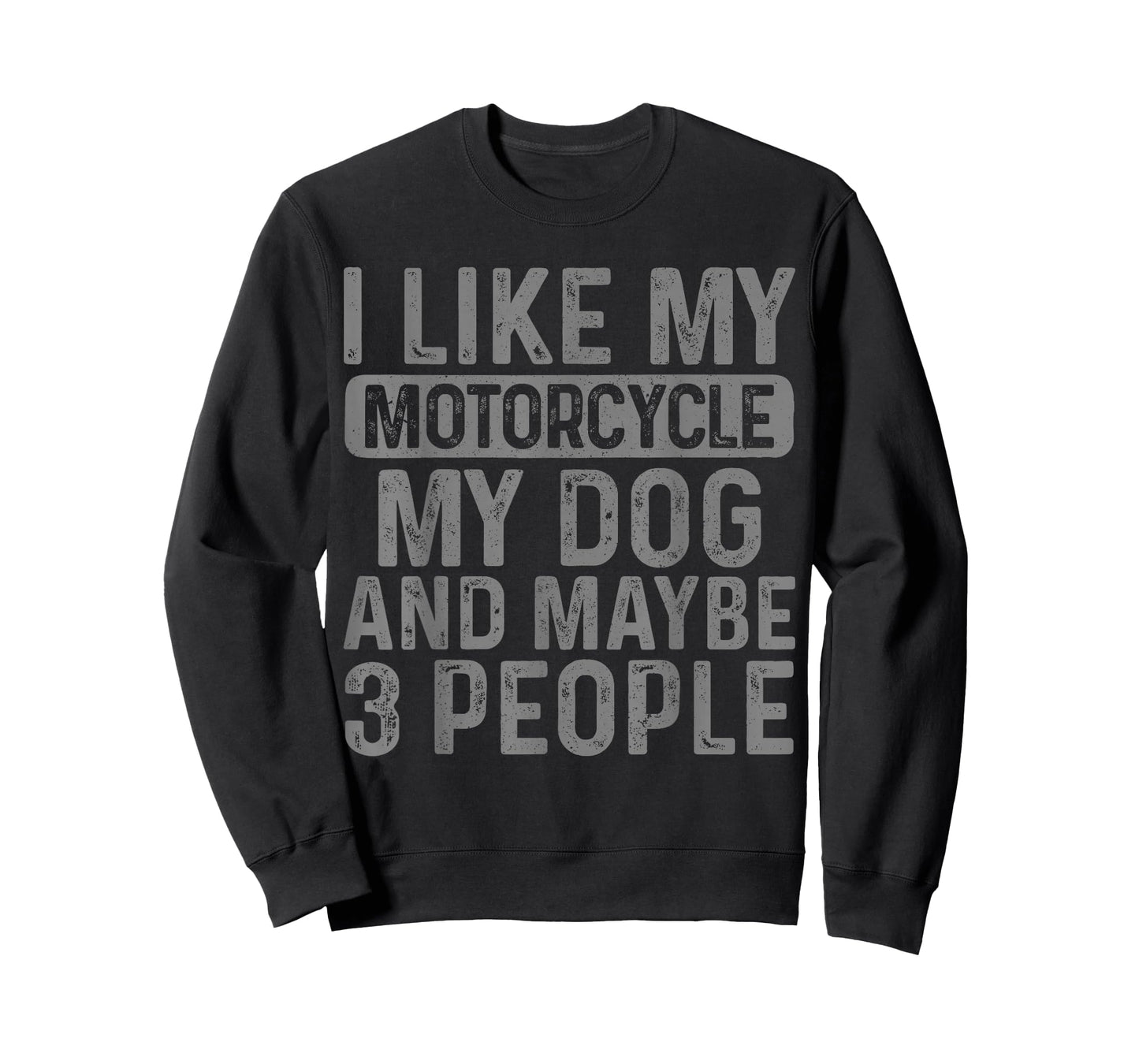 I Like My Motorcycle Dog & Maybe 3 People Funny Biker T-Shirt