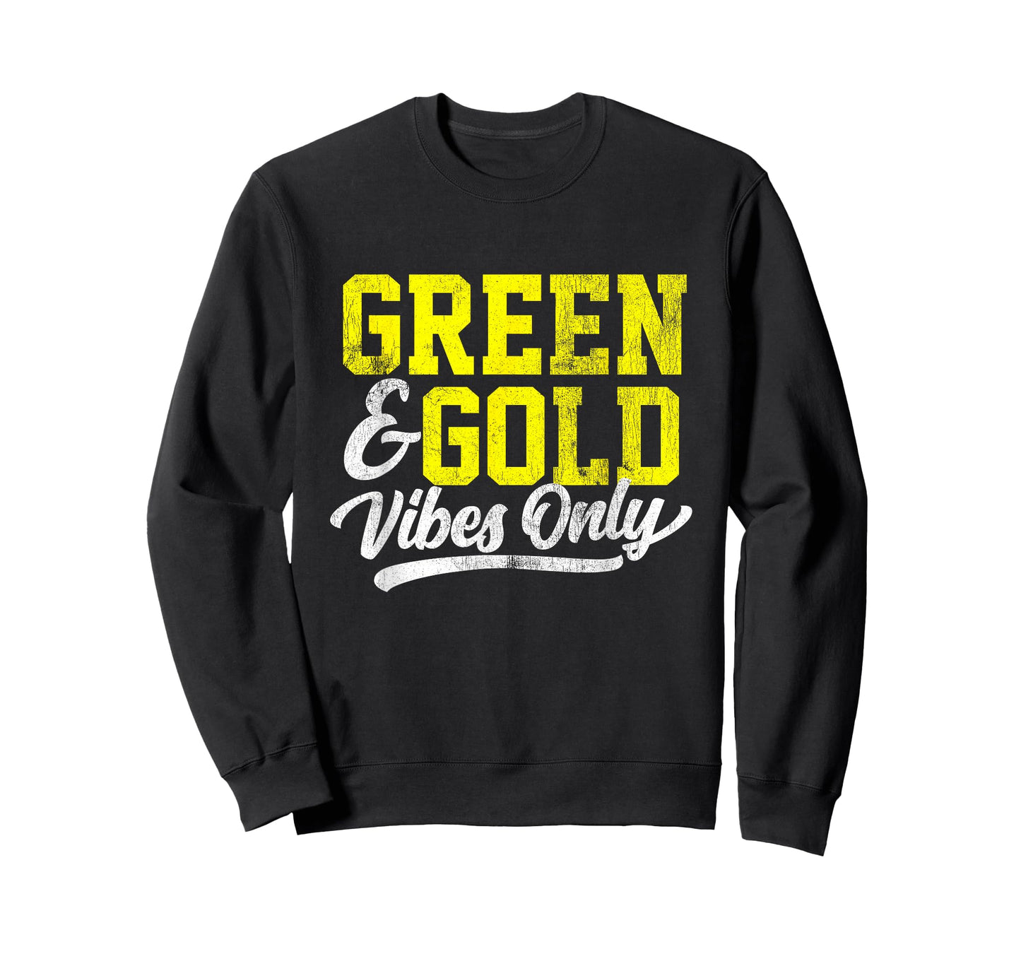 Green & Gold Vibes Only Game Day High School Football Group T-Shirt