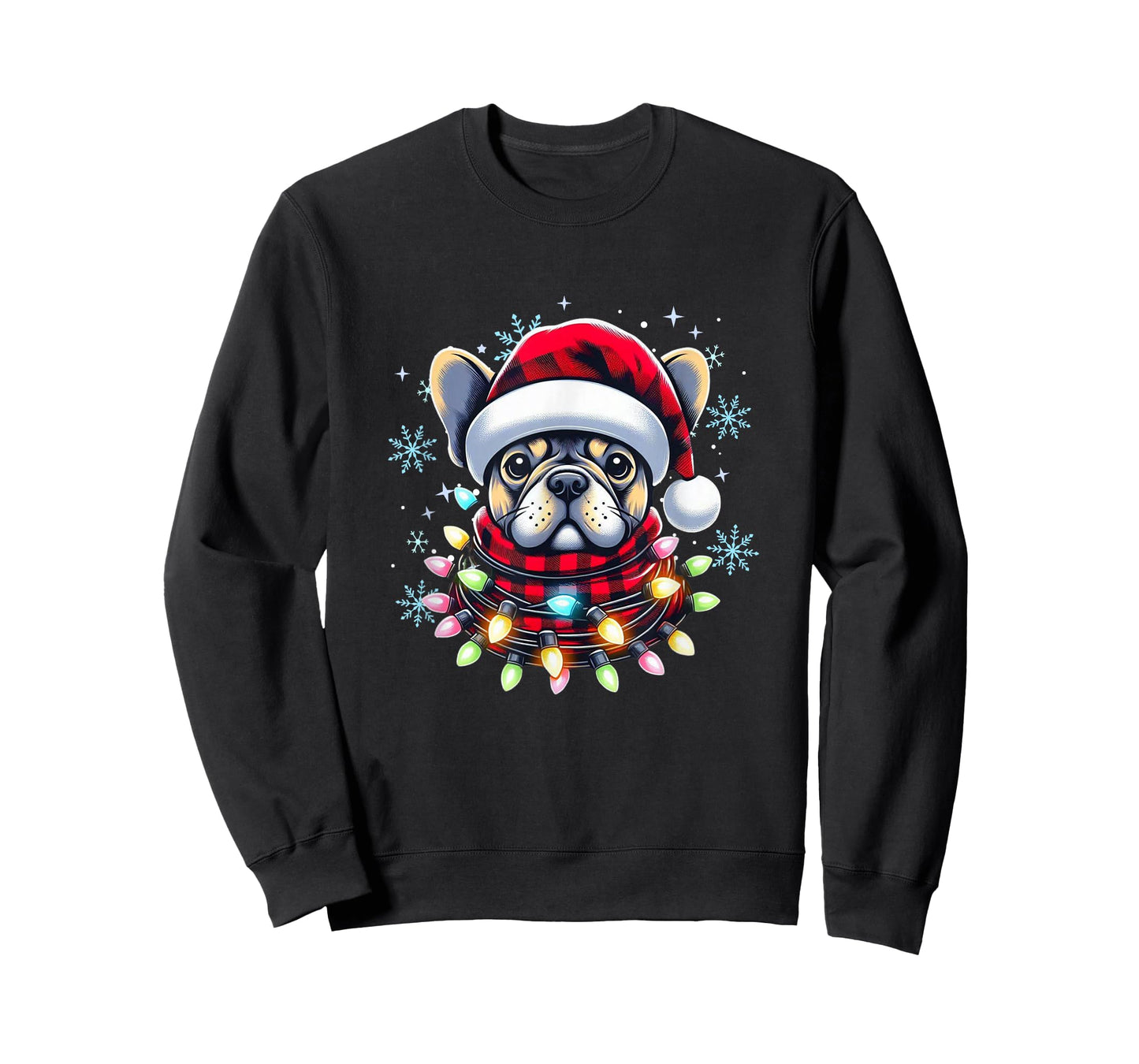 French Bulldog Christmas Buffalo Plaid Xmas Frenchie Lover T-Shirt