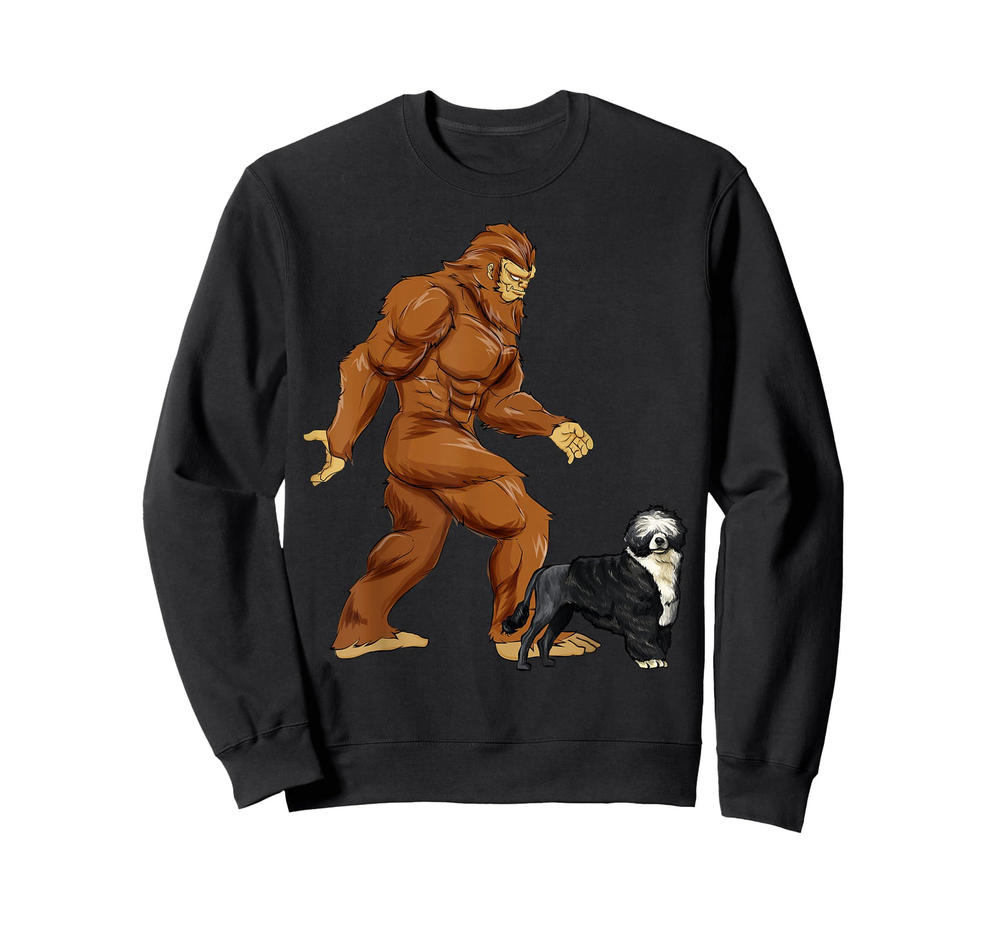 Funny Bigfoot Walking Portuguese Water Dog Sasquatch Dog T-Shirt for Men Women Kids