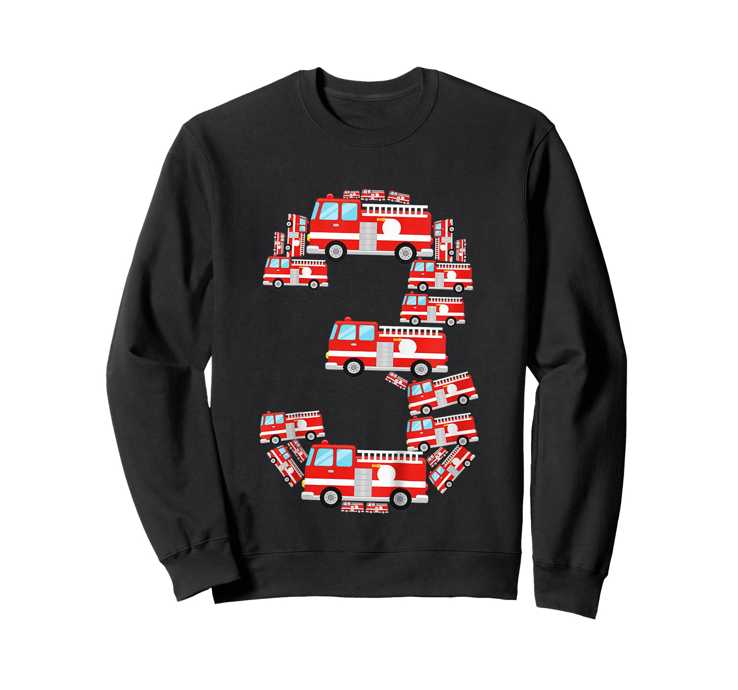 Kids Fire Truck 3rd Birthday Boy 3 Year Old Toddler Firefighter T-Shirt