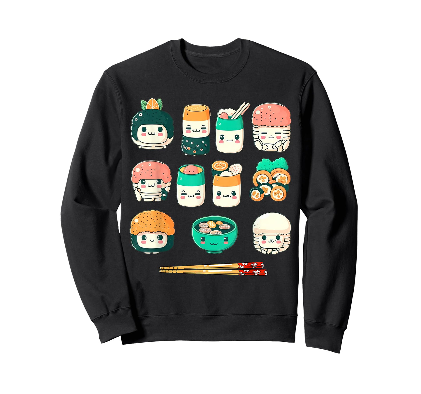 Funny Japanese Food Sushi Kawaii Sushi Lovers Anime Otaku T-Shirt