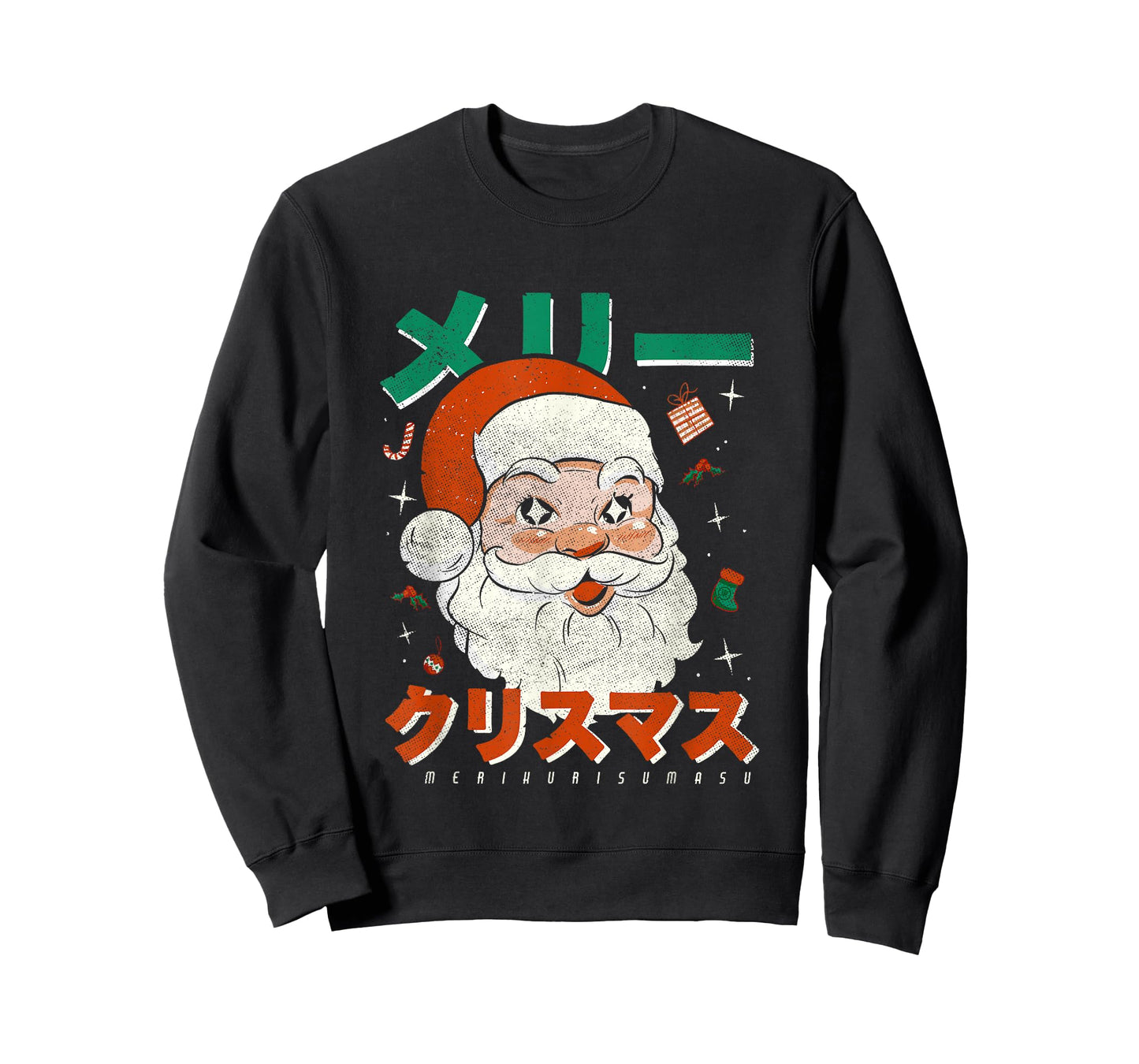 Japan Vintage Santa Merikurisumasu Xmas Japanese Christmas T-Shirt