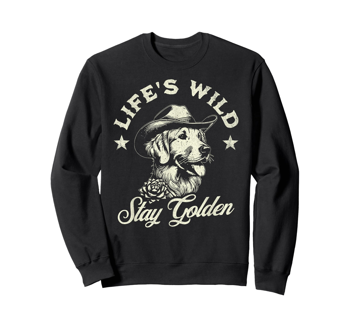 Golden Retriever Cowboy Dog for Men and Women Western Style T-Shirt