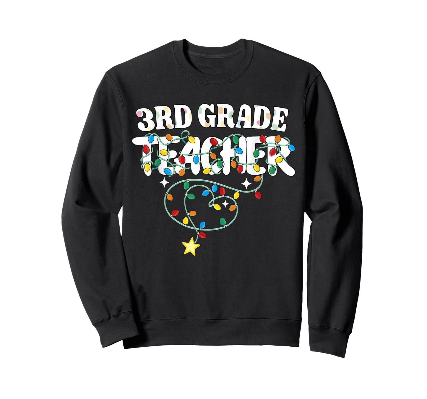 3rd Grade Teacher Christmas Lights Third Grade Teacher Squad T-Shirt