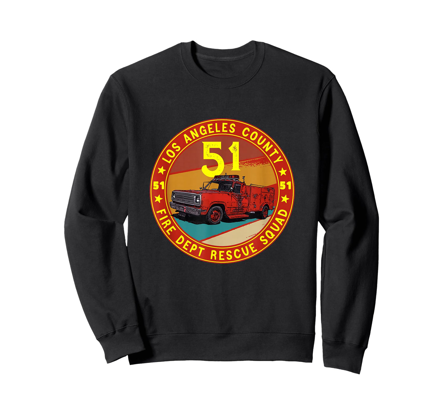 Vintage Truck Side 51 Emergency Squad classic emergency 51 T-Shirt