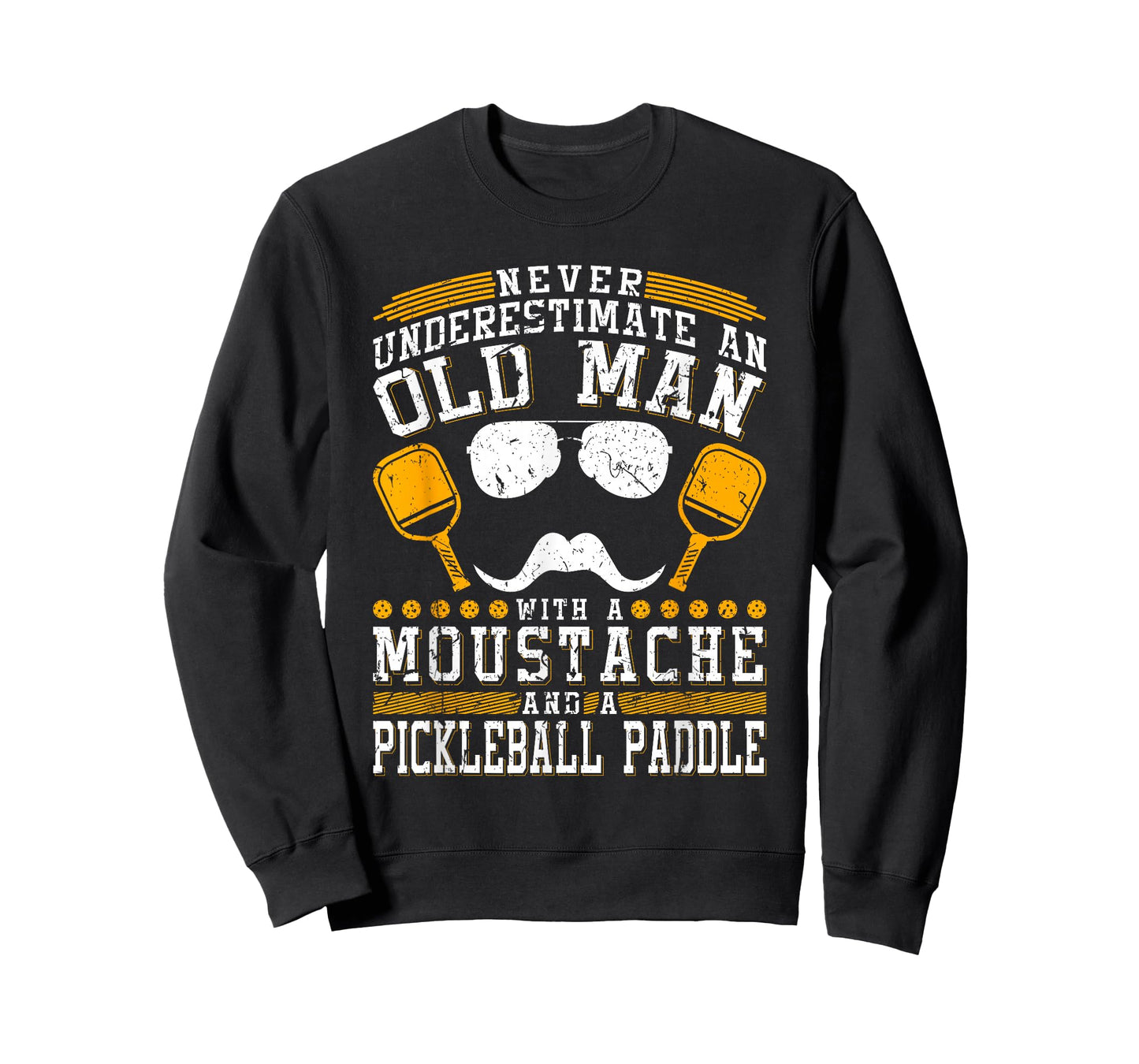 Never Underestimate An Old Man With A Pickleball Paddle T-Shirt