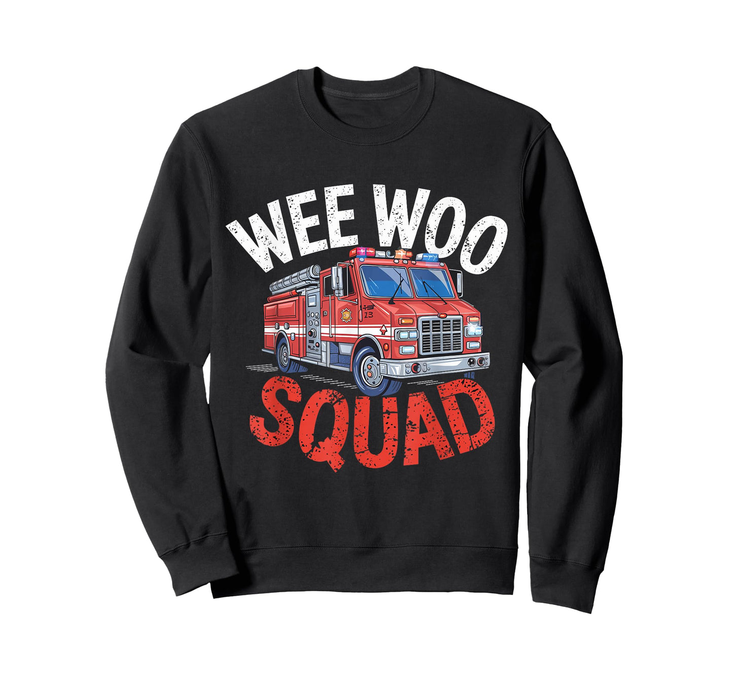 Wee Woo Squad Funny Firefighter Fire Truck Fireman Men Women T-Shirt