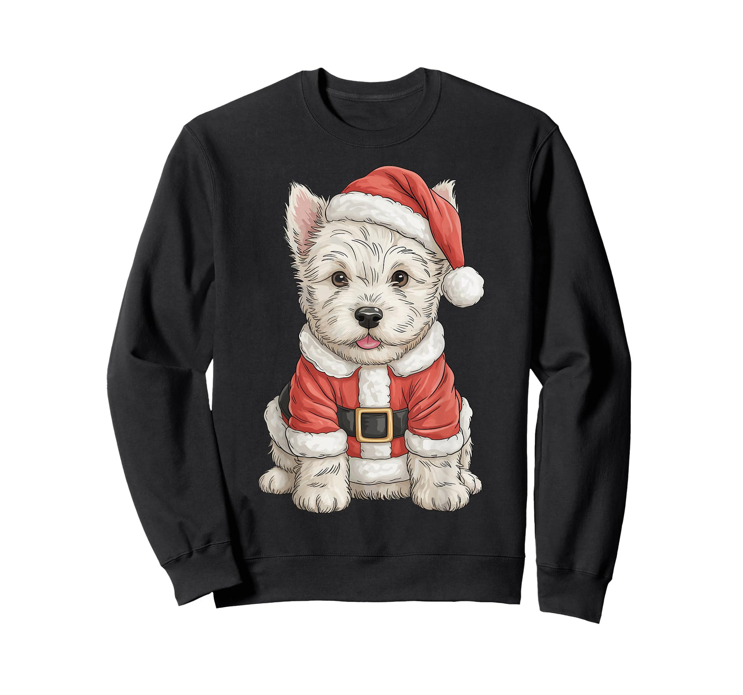 Cute Christmas West Highland White Terrier Santa Dog Lover T-Shirt