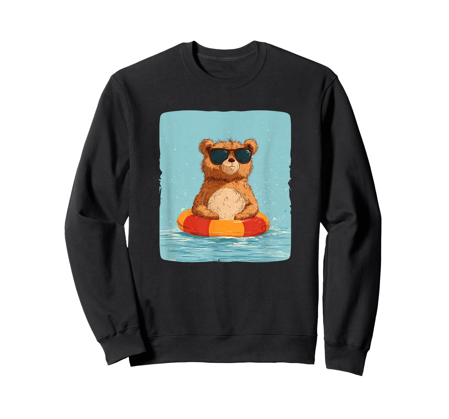 Cool Bear in Pool Ring for Vacation Lovers T-Shirt