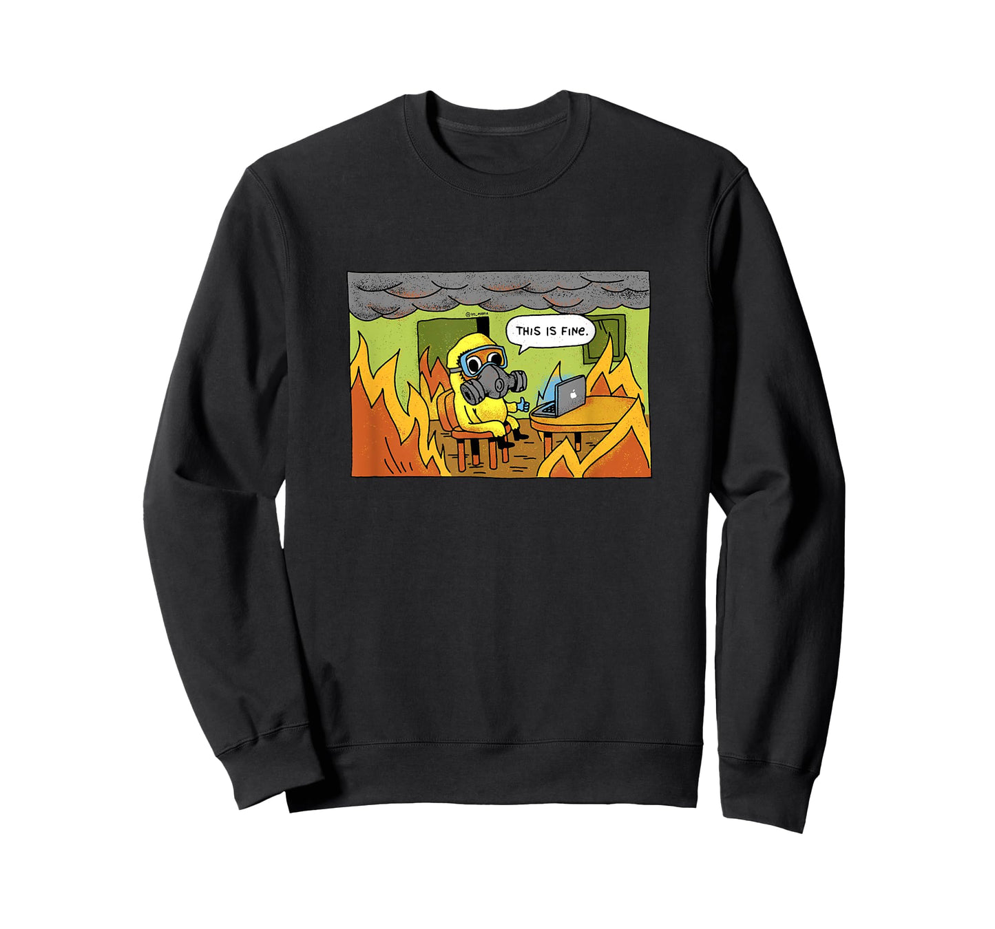 This is Fine Meme Stay Home Radioactive Gas Mask Virus Flu T-Shirt