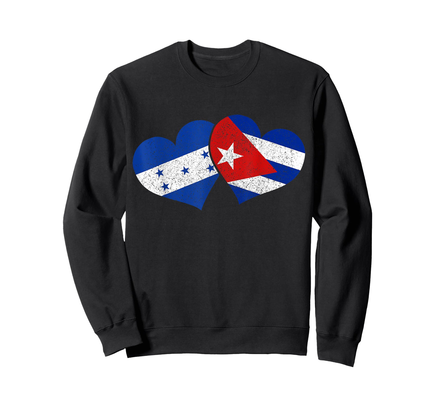 Honduras Cuba Hearts Cuban Honduran Flag Pride Heritage T-Shirt
