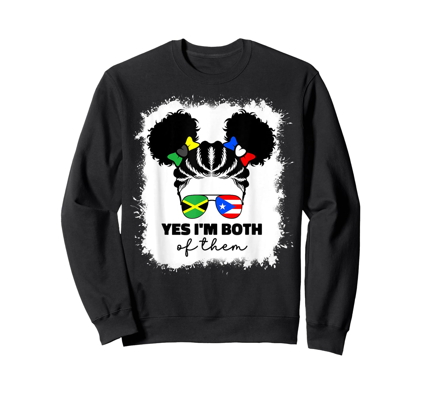Half Jamaican And Puerto Rican Rico Jamaica Flag Kids Grils T-Shirt