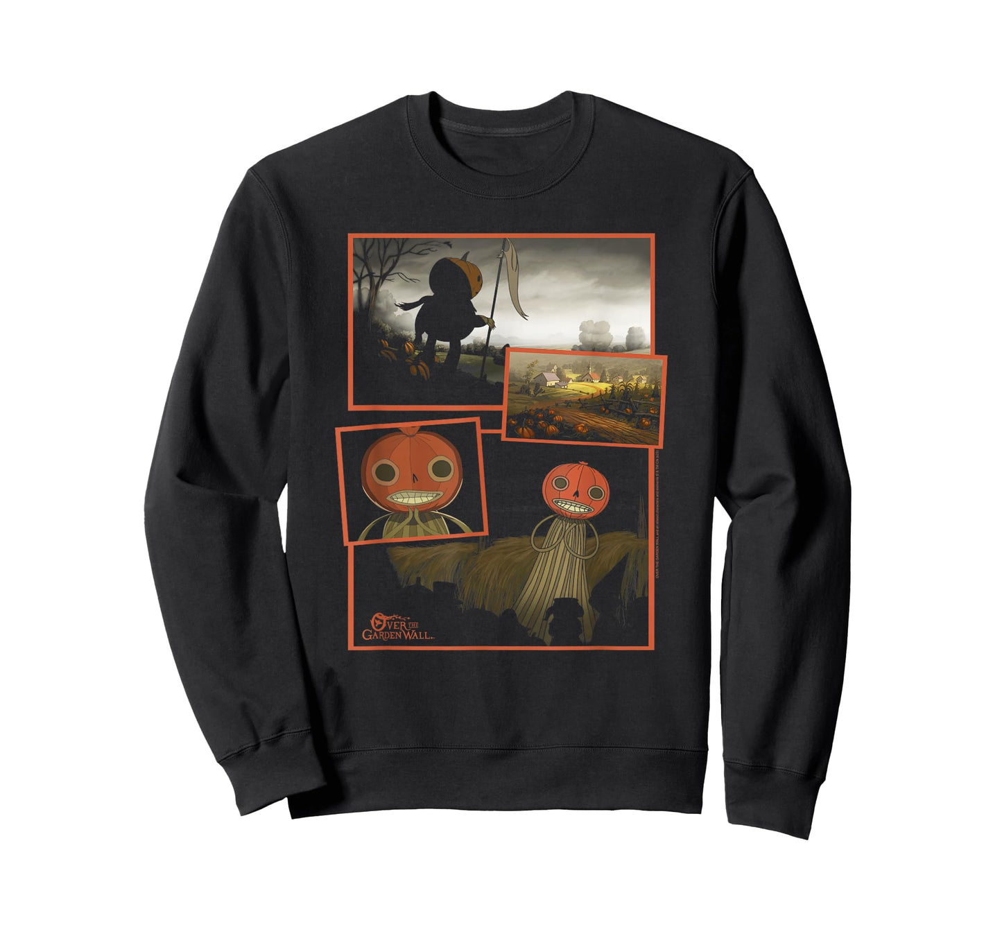 Over The Garden Wall Pumpkin People Collage Spooky Cartoon T-Shirt