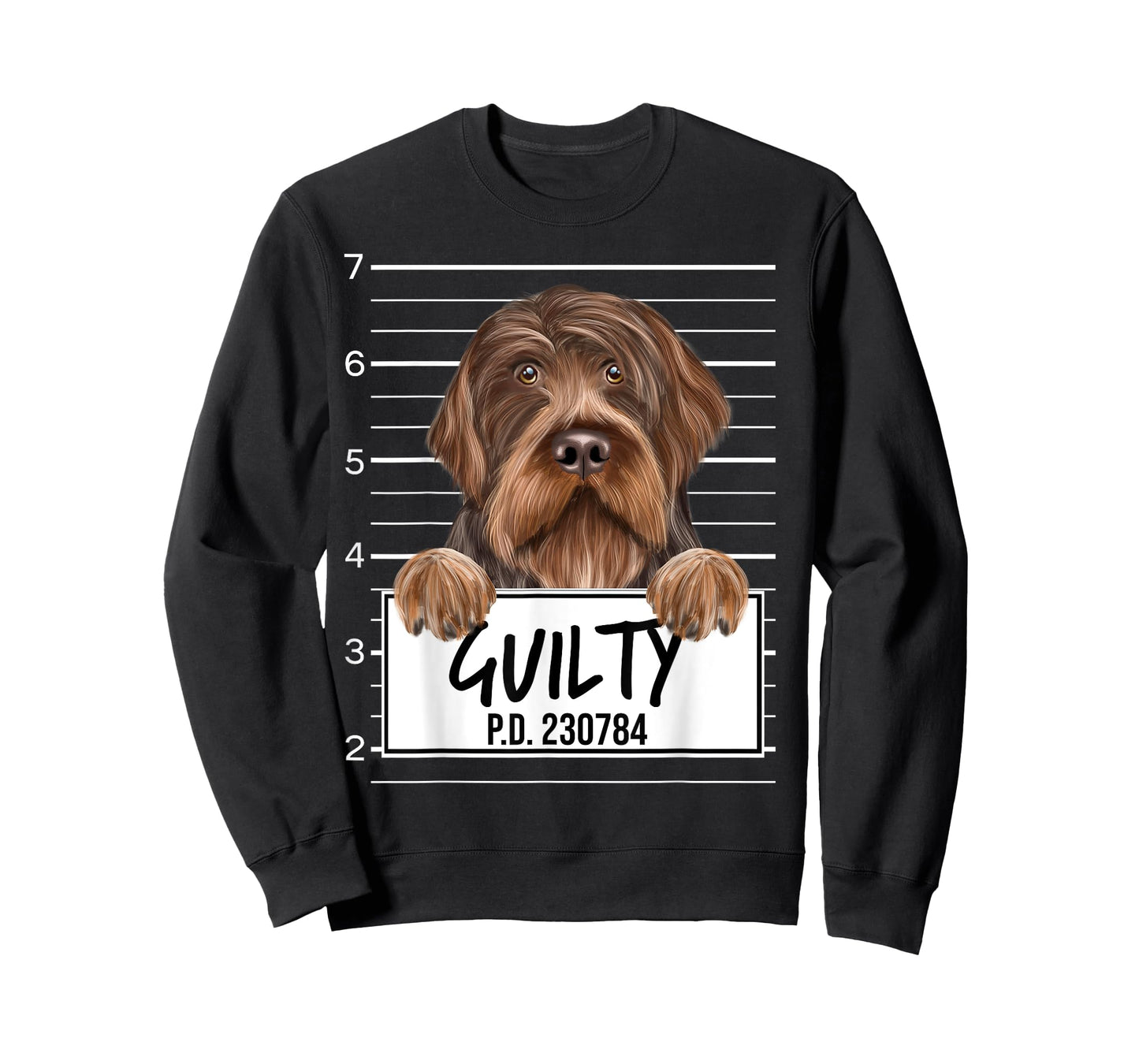 Funny Wirehaired Pointing Griffon Mugshot Guilty Dog T-Shirt