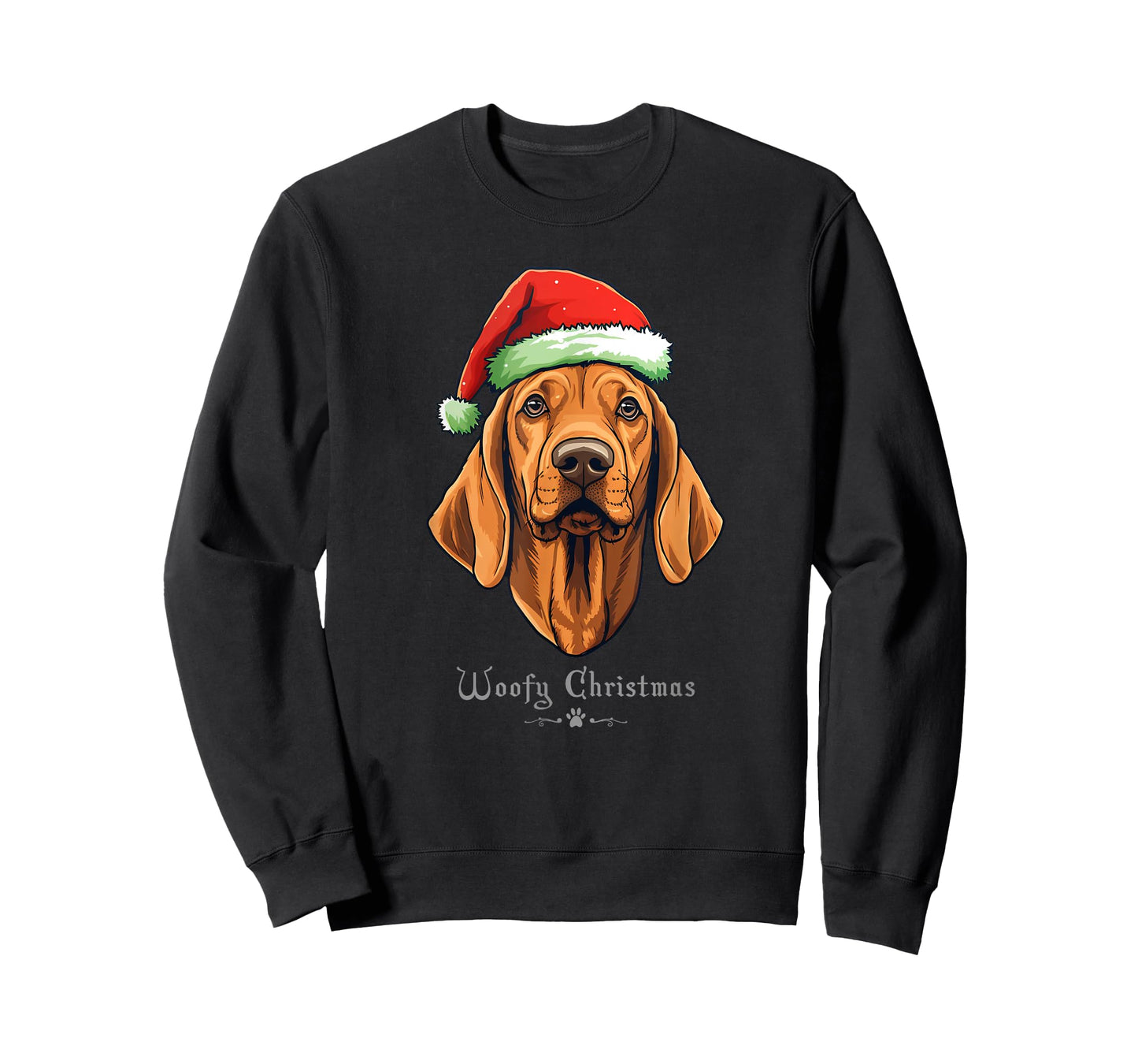 Redbone Coonhound Dog Funny Woofy Christmas Simple Design T-Shirt for Men Women Kids