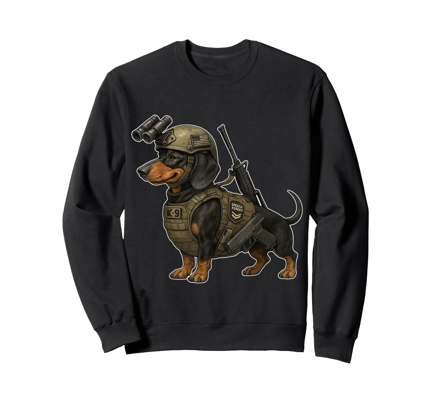 Tactical Dachshund Commando Dog Funny Dog Squad T-Shirt