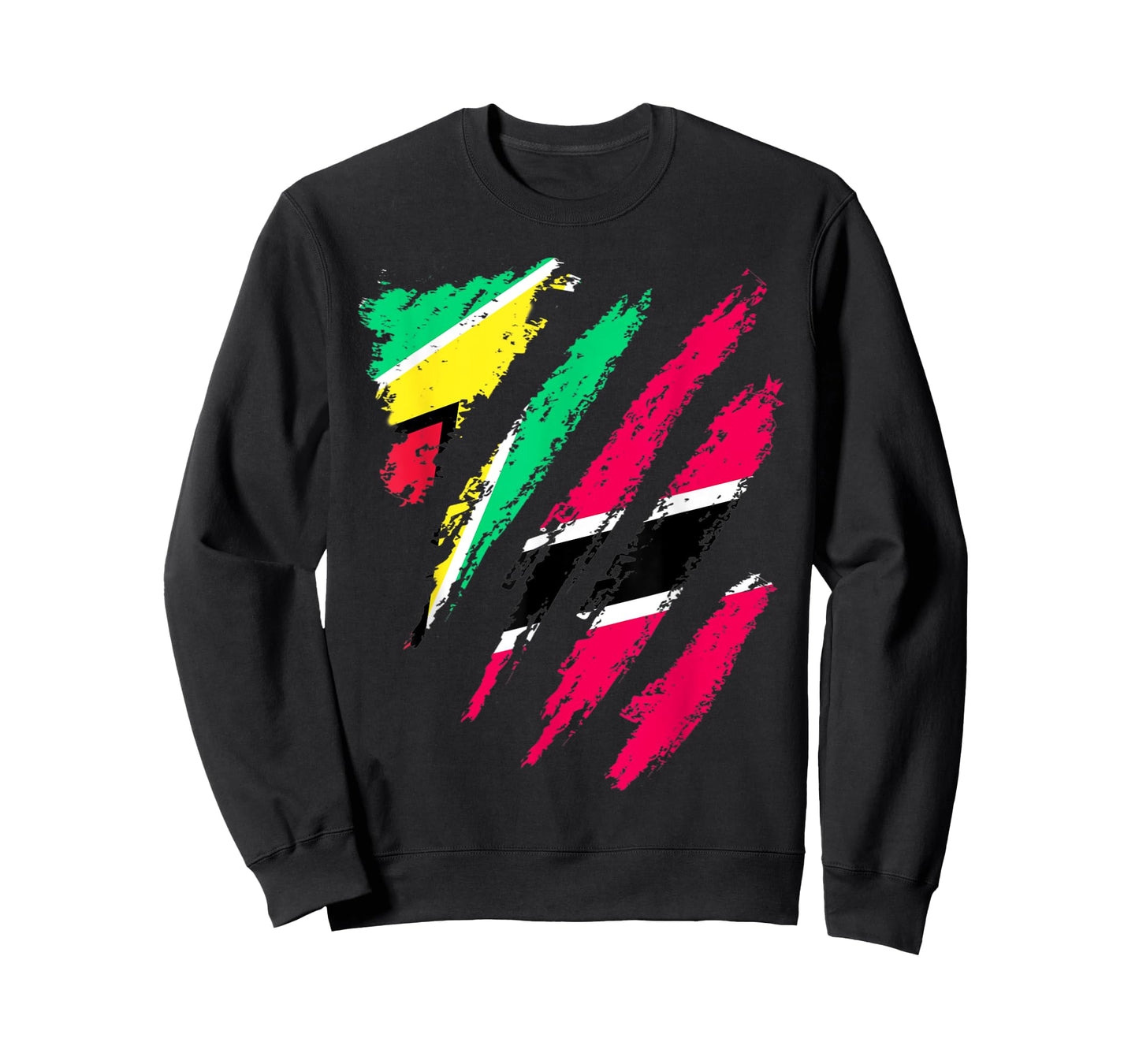 Guyana Flag Trinidad&Tobago Grown Patriot Country Stripes T-Shirt