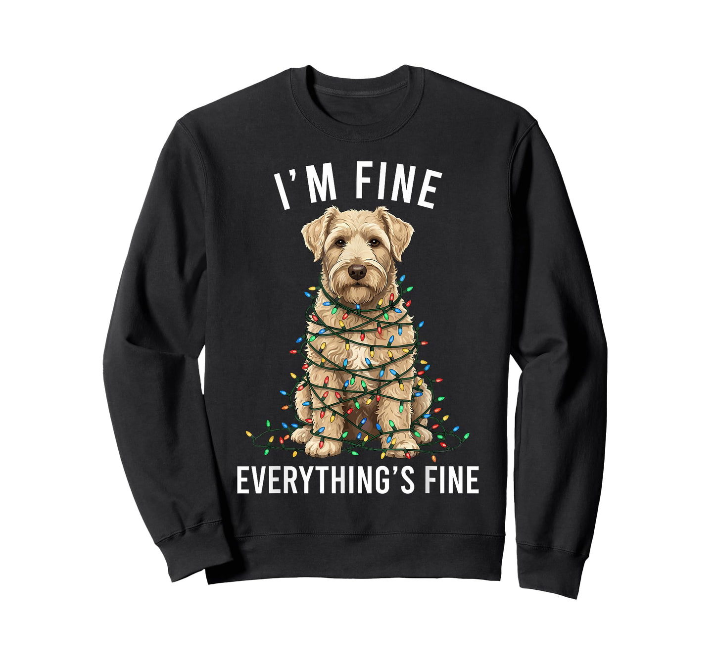Wheaten Terrier Christmas I'm Fine Everything is Fine T-Shirt