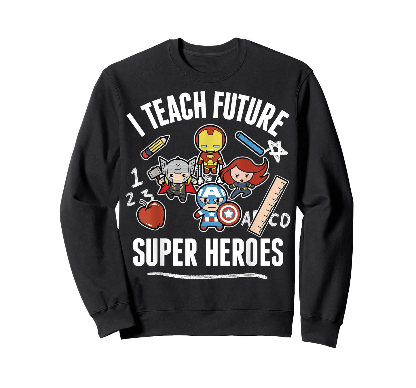 Marvel Avengers Classic I Teach Super Heroes Graphic T-Shirt