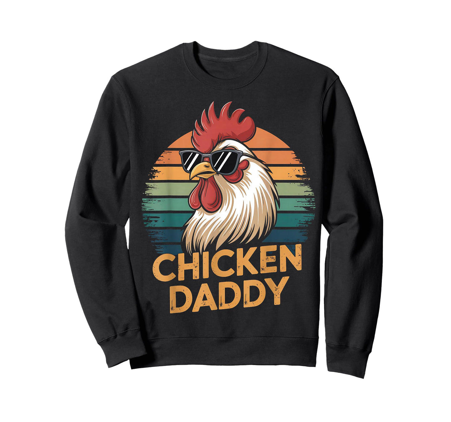 Retro Chicken Daddy Vintage 70s Retro Funny Farm Chicken Dad T-Shirt