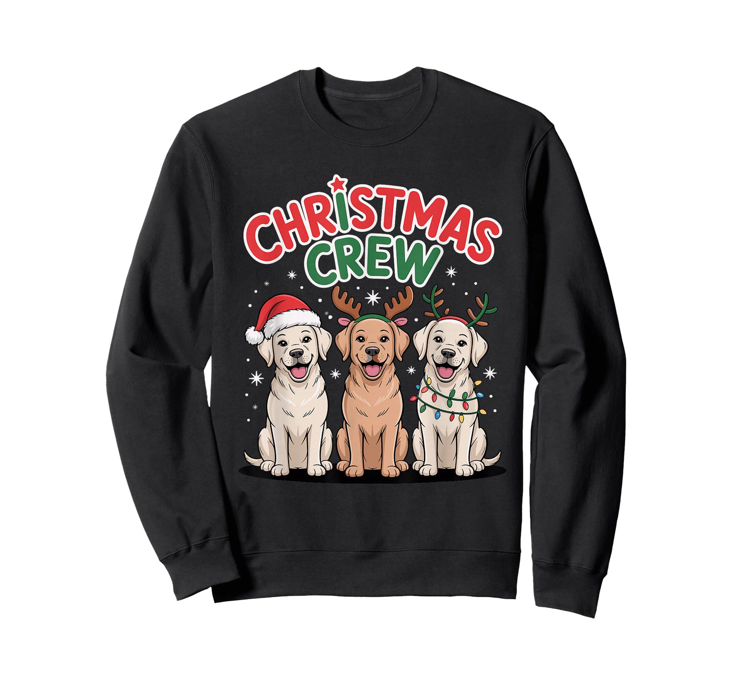 Christmas Crew Xmas Puppy Funny Christmas Labrador Retriever T-Shirt