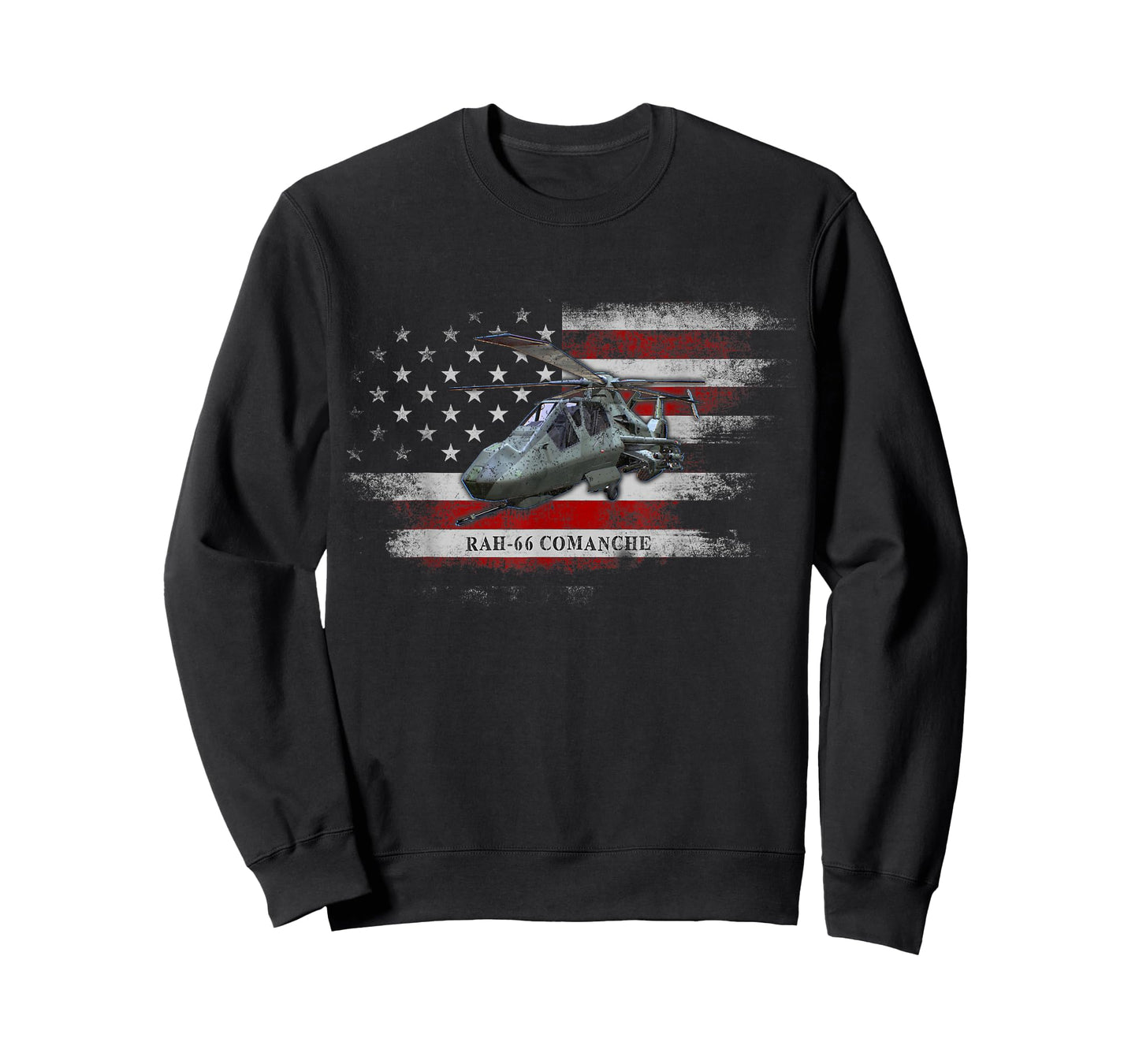 RAH-66 Comanche Helicopter USA Flag Helicopter Pilot Gifts T-Shirt
