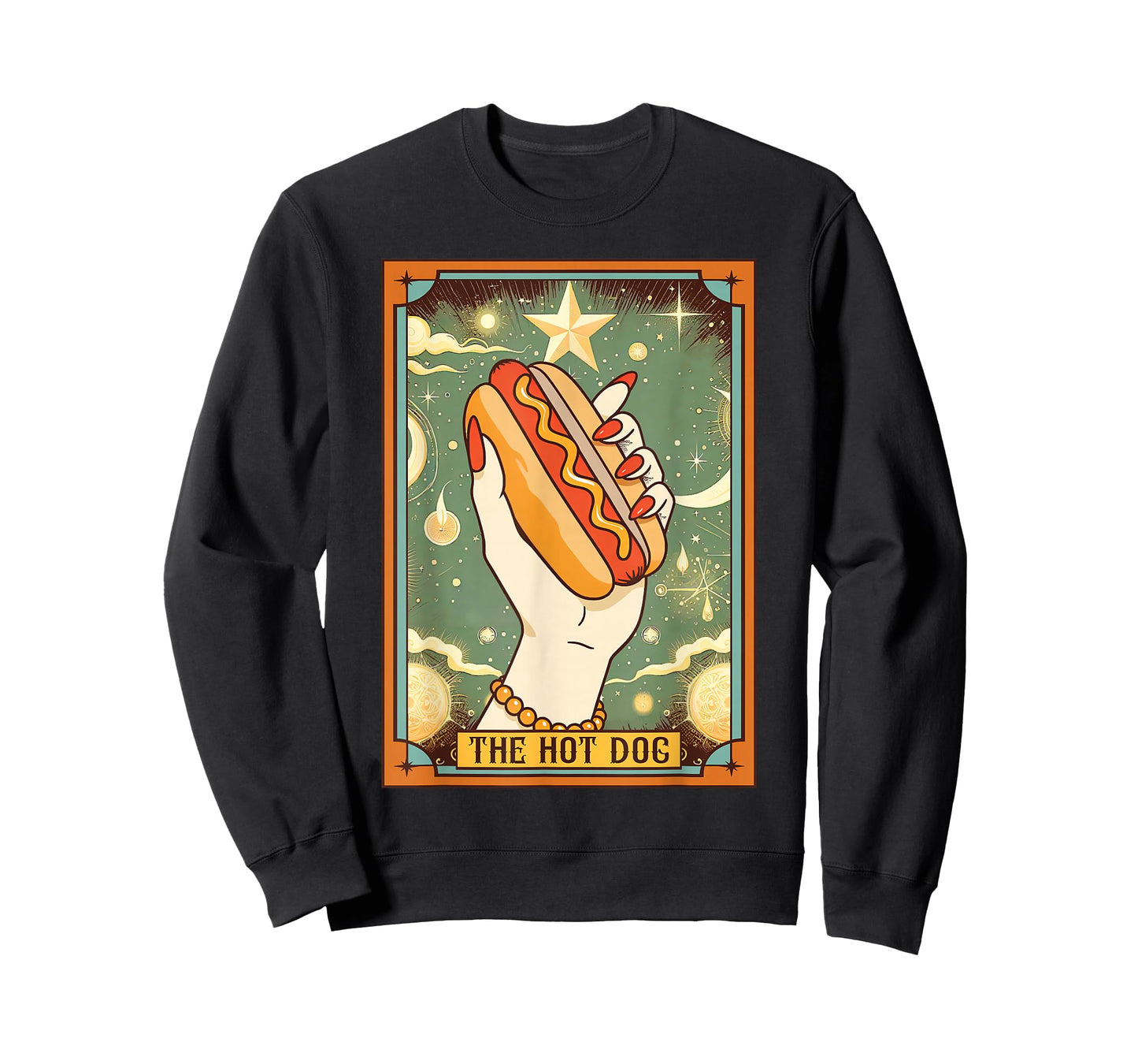 Hot Dog Bun Lover Foodie Food Lover The Hot Dog Tarot Card T-Shirt