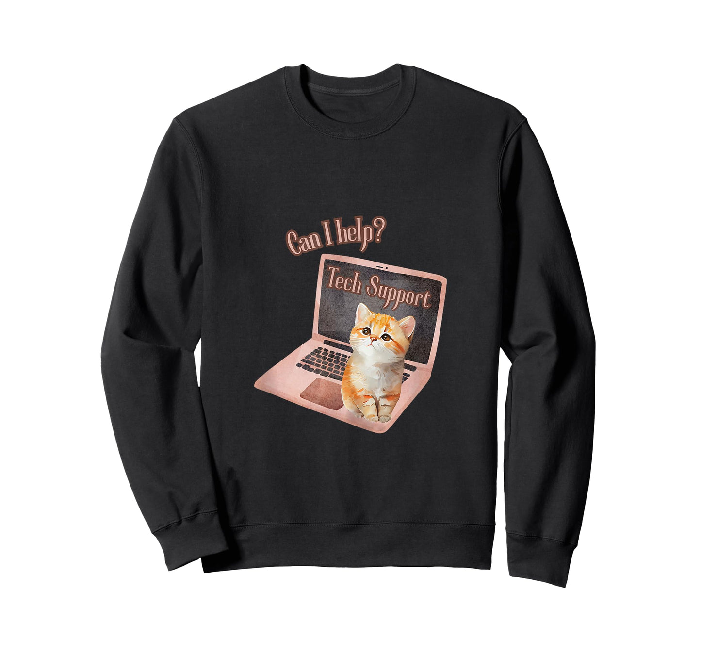 Tech Support Kitten Laptop T-Shirt