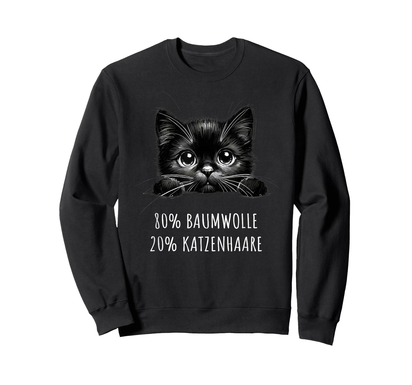 80% Cotton 20% Cat Hair Cats Saying T-Shirt