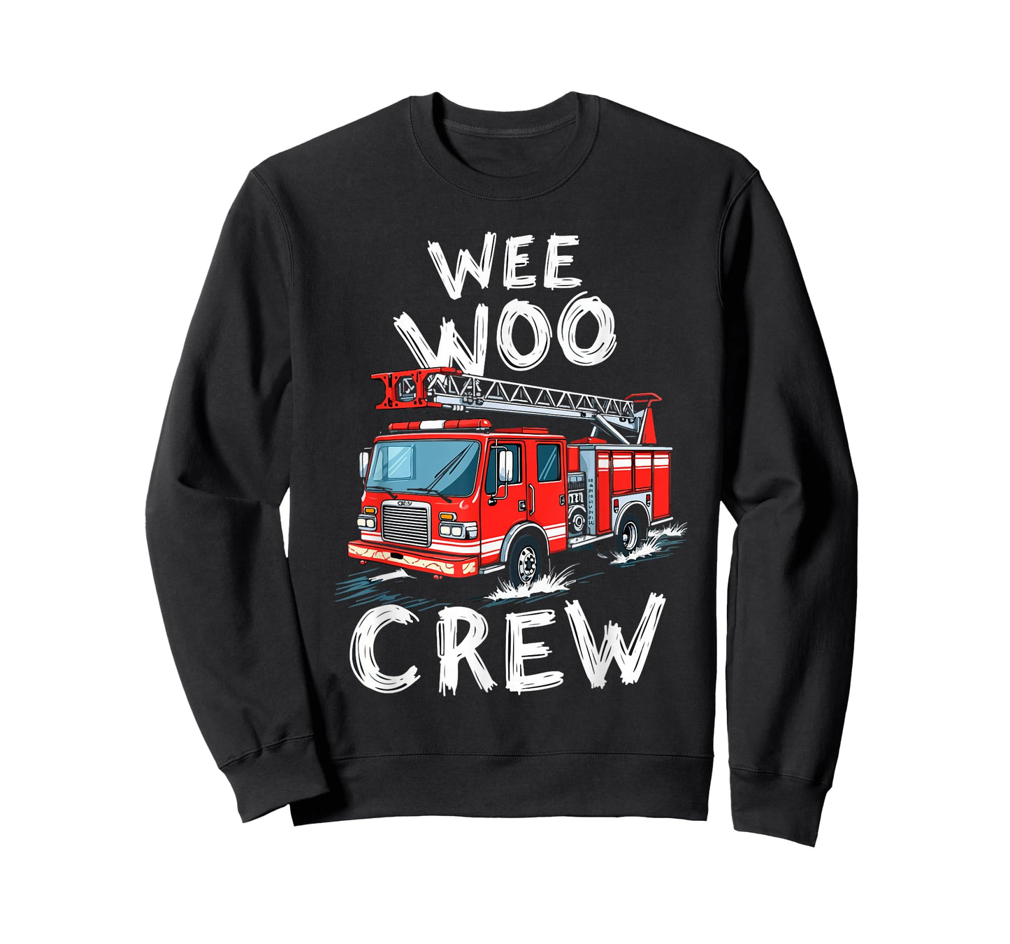 Funny Fire Truck Wee Woo Crew Firetruck Lover Men Women Kids T-Shirt