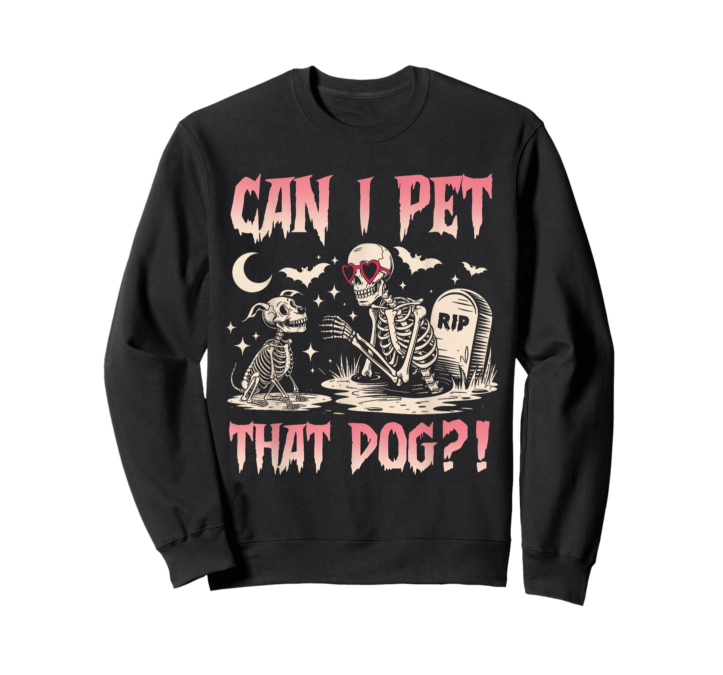 Can I Pet That Dog Funny Skeleton and Dog Halloween Costume T-Shirt
