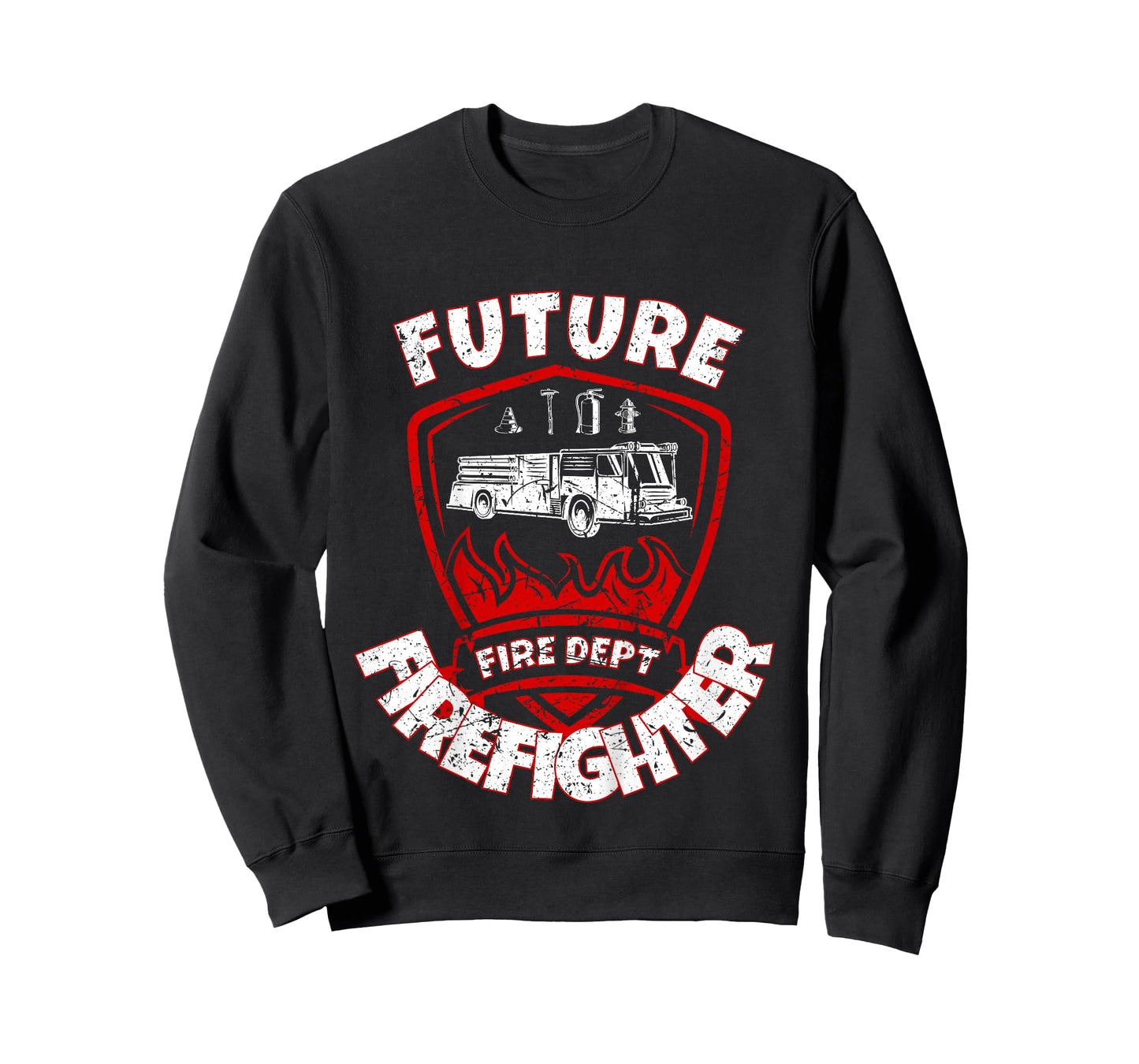 Future Firefighter Cute Kids Firetruck Fireman T-Shirt