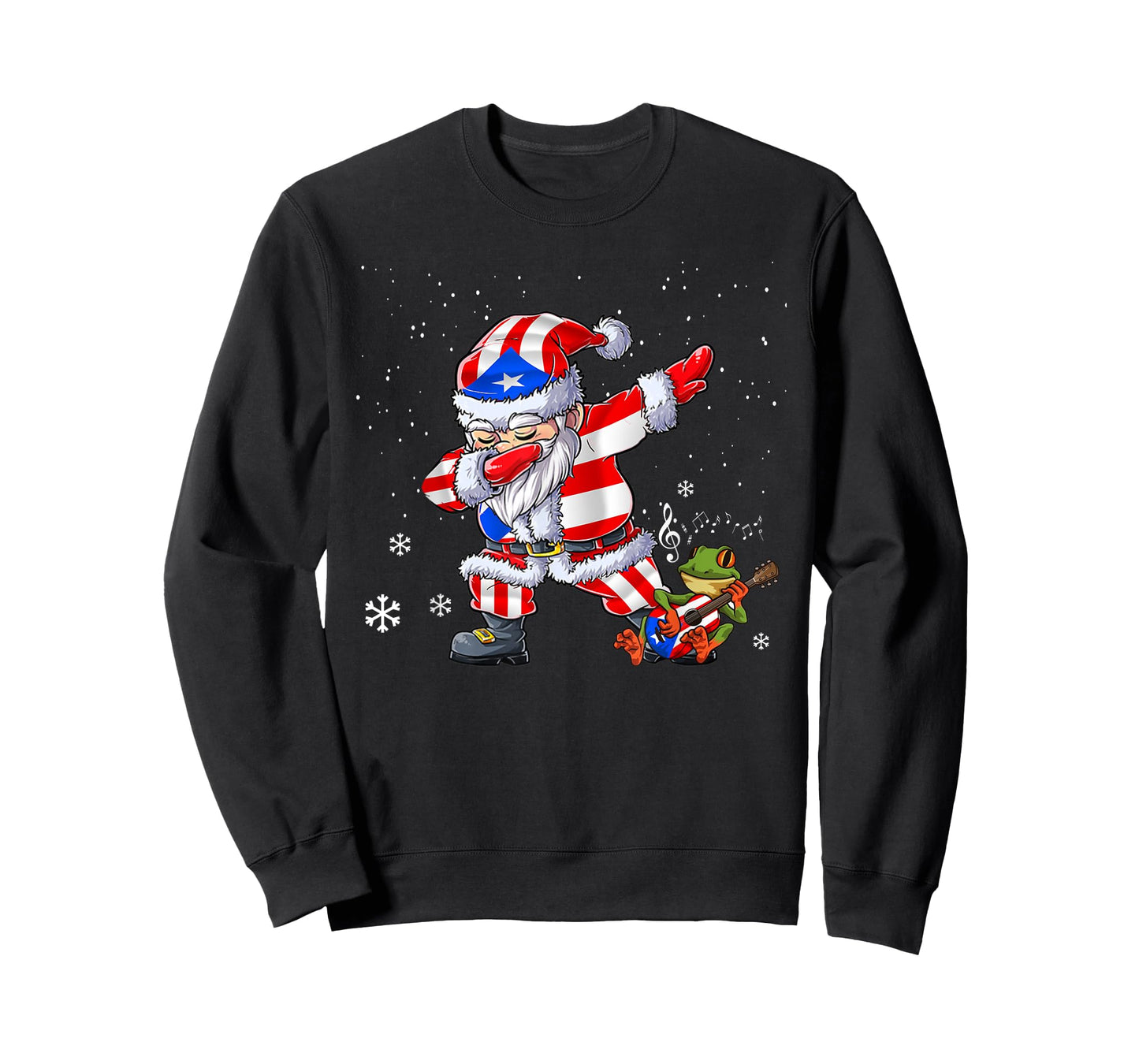Dabbing Puerto Rico Santa Claus Christmas Boys Men Funny Dab T-Shirt