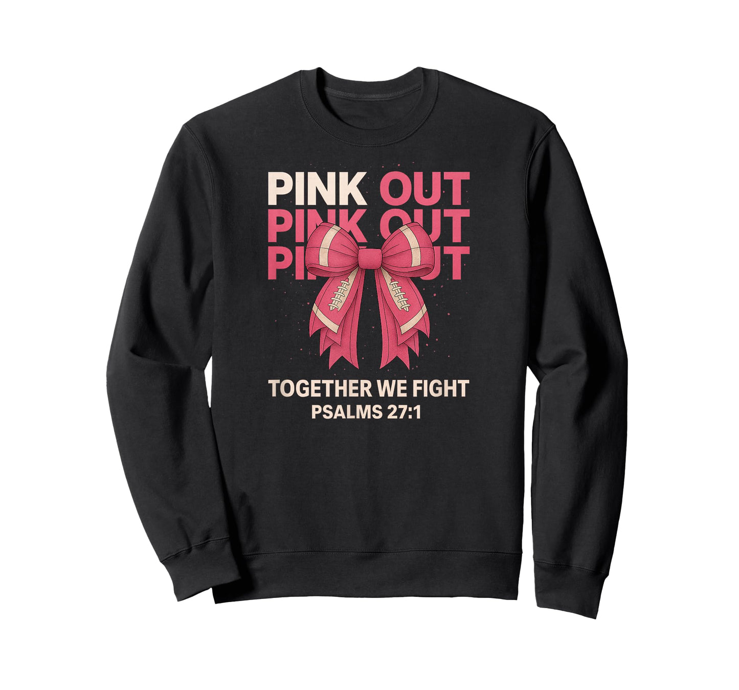 Pink Out Football Bow T-Shirt