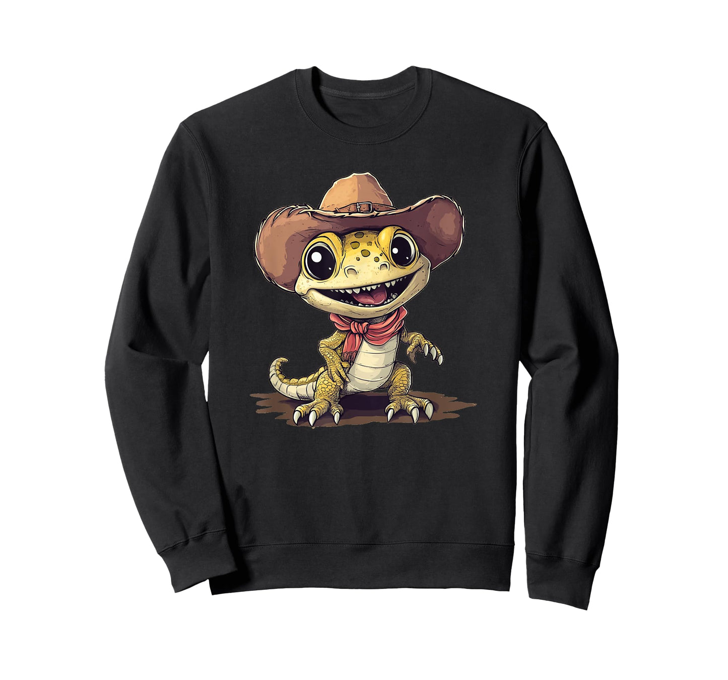 Funny Rodeo Lizard with Cowboy Hat Costume T-Shirt