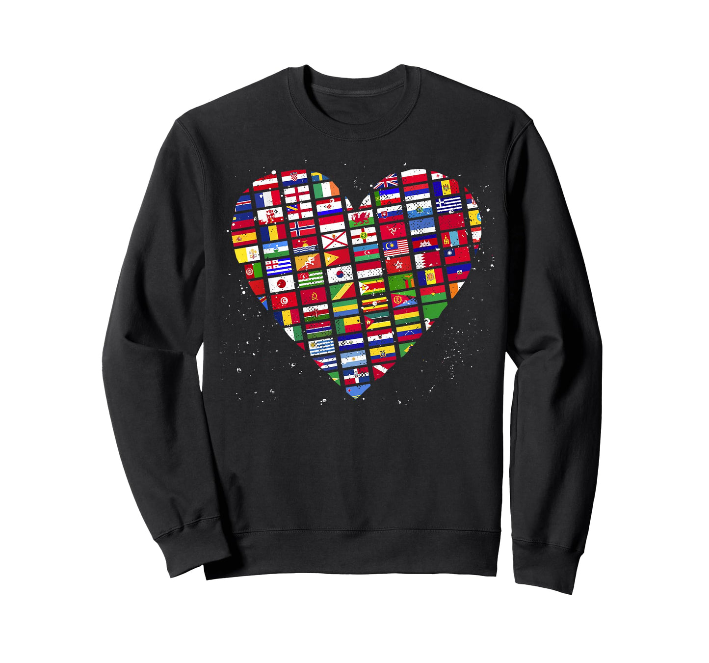 Heart World Country Flags Planet Birthday Earth Day T-Shirt