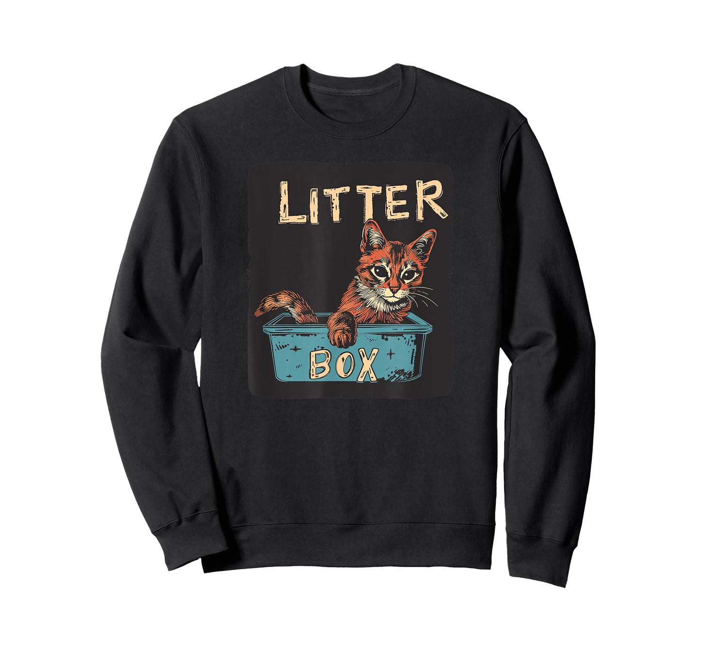 Fun Cat and Litter Box Costume T-Shirt for Men Women Kids