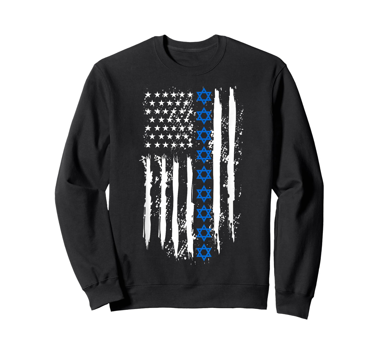 Israel Independence Star of David US American Flag Patriotic T-Shirt