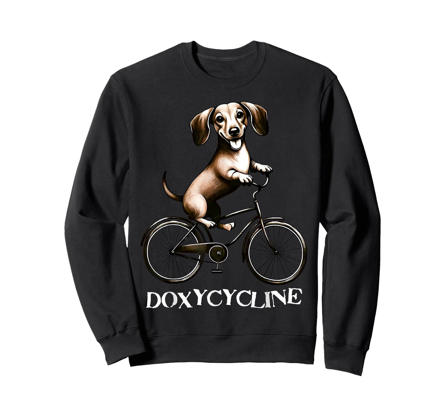 Doxycycline Pharmacy Pun Dachshund On Bicycle Veterinary T-Shirt