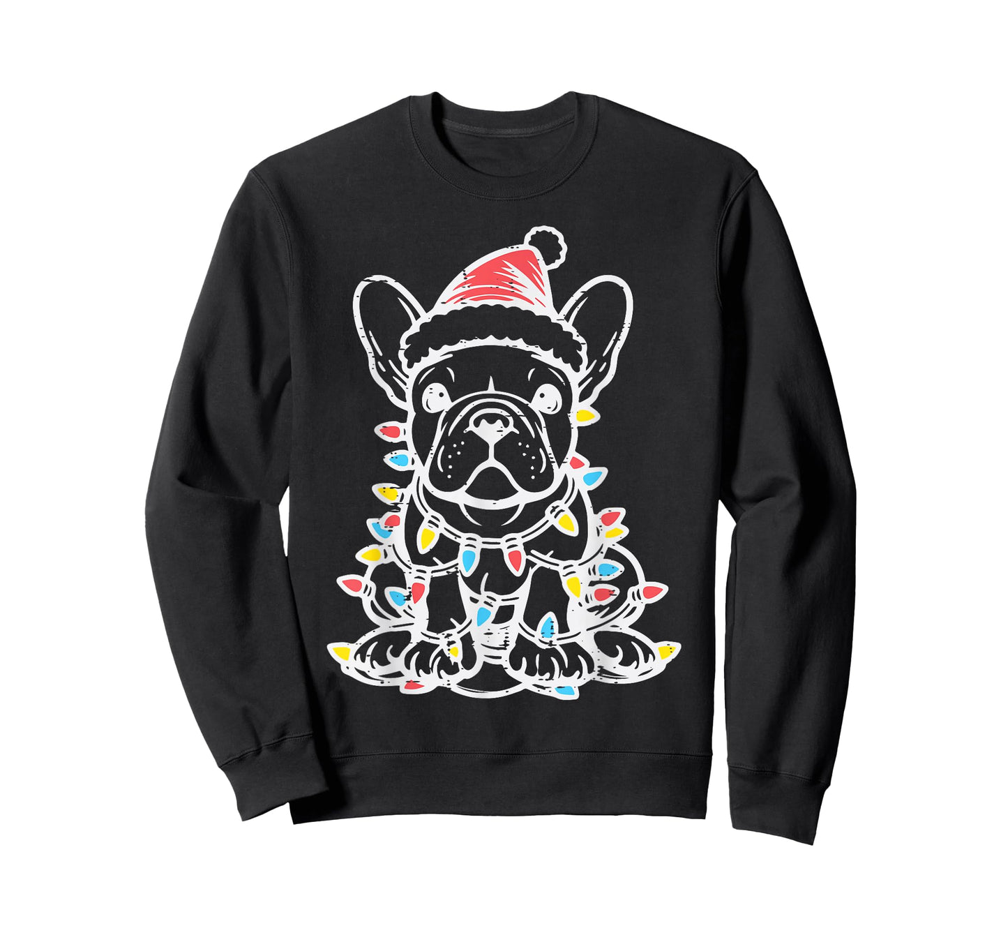 Christmas Dog French Bulldog Xmas Frenchie Men Women Kids T-Shirt