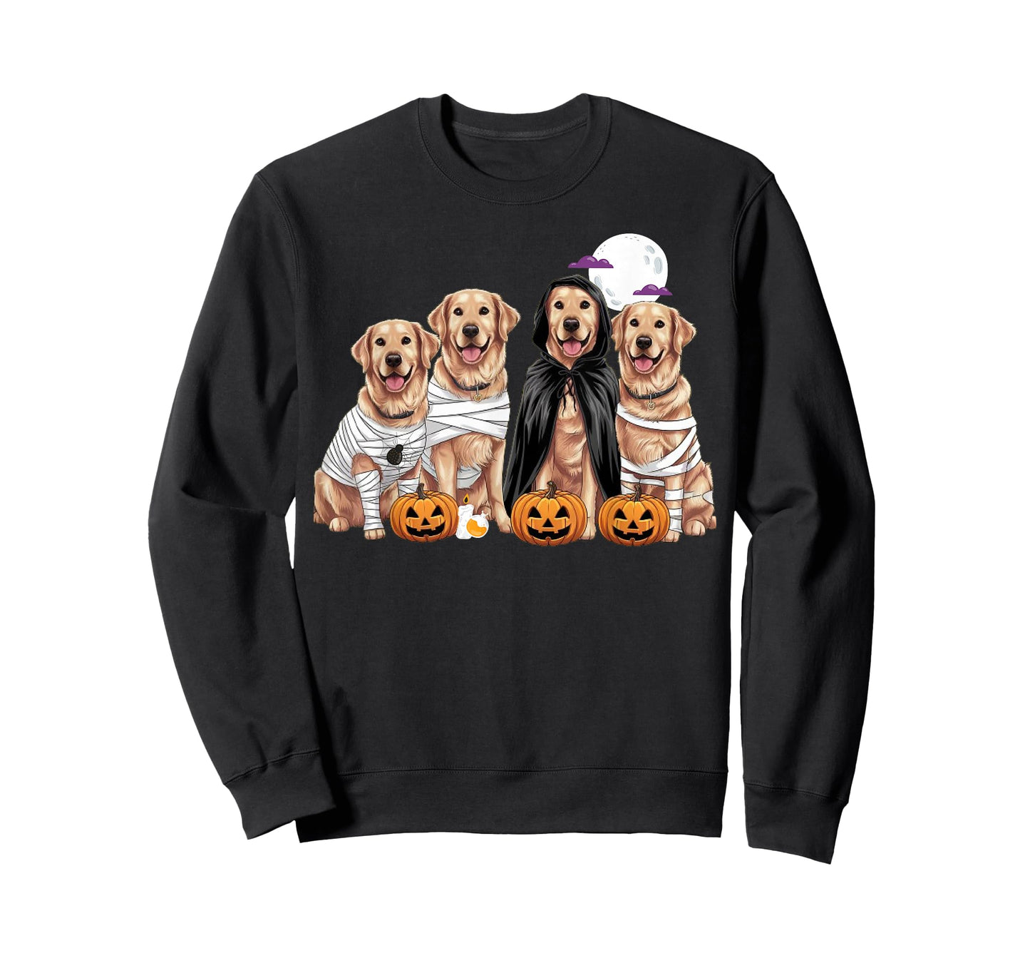 Farmhouse Halloween Golden Retriever Ghost Dogs Lover Fall T-Shirt