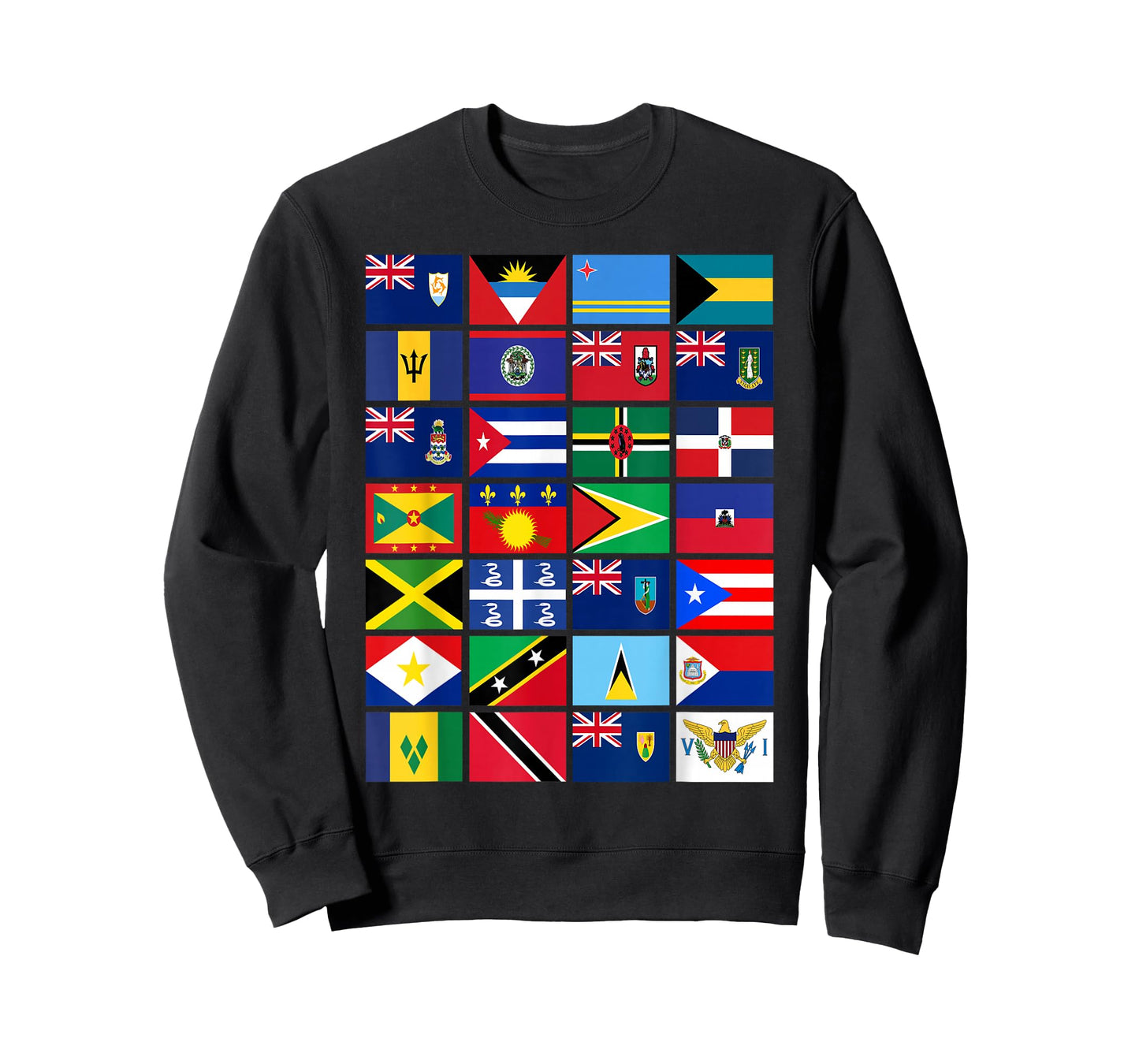 Caribbean Flags Unity Pride Souvenir Geography Gift T-Shirt