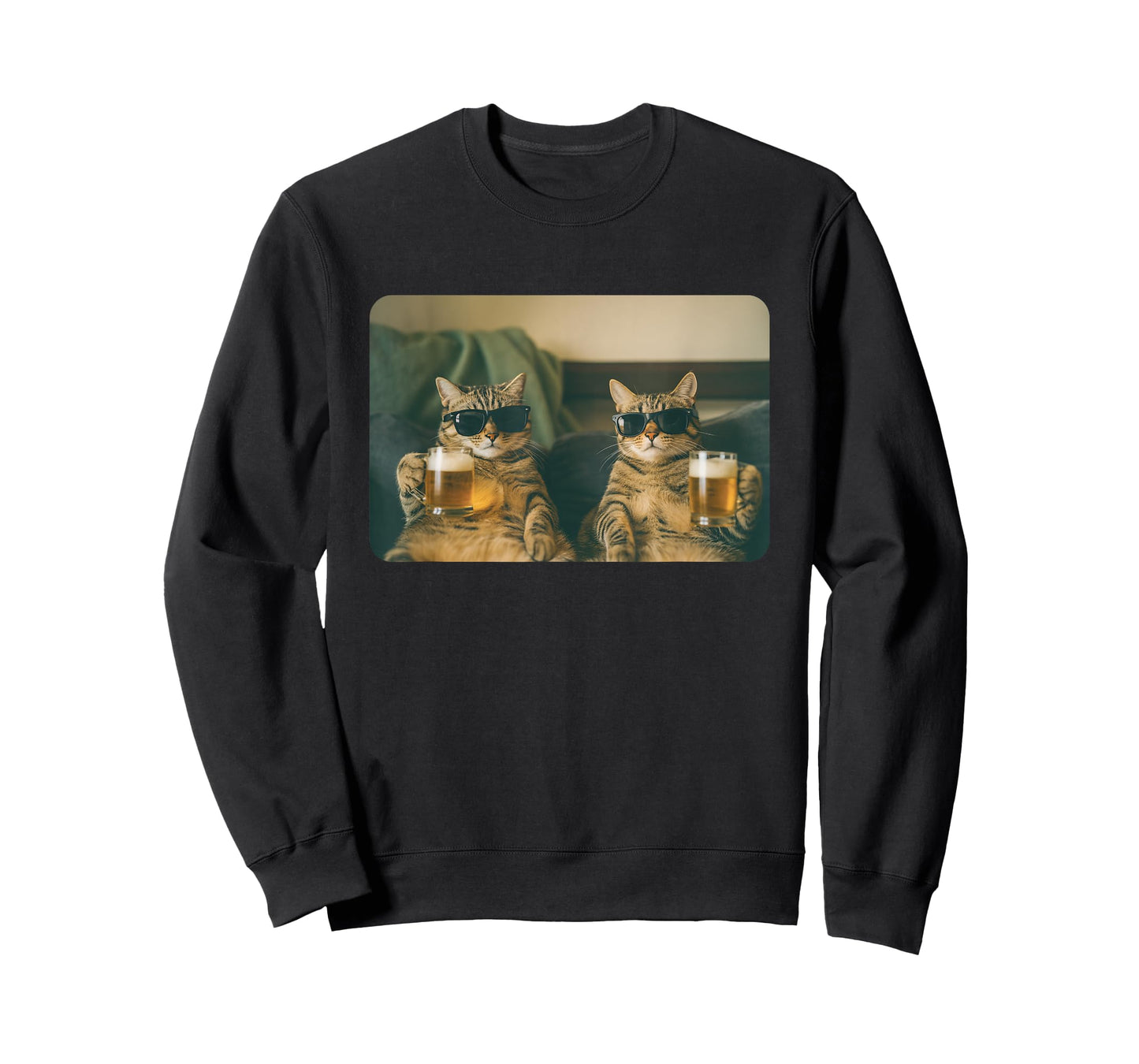 Hilarious Cats Drinking Beer Meme Funny Cats Beer Meme T-Shirt
