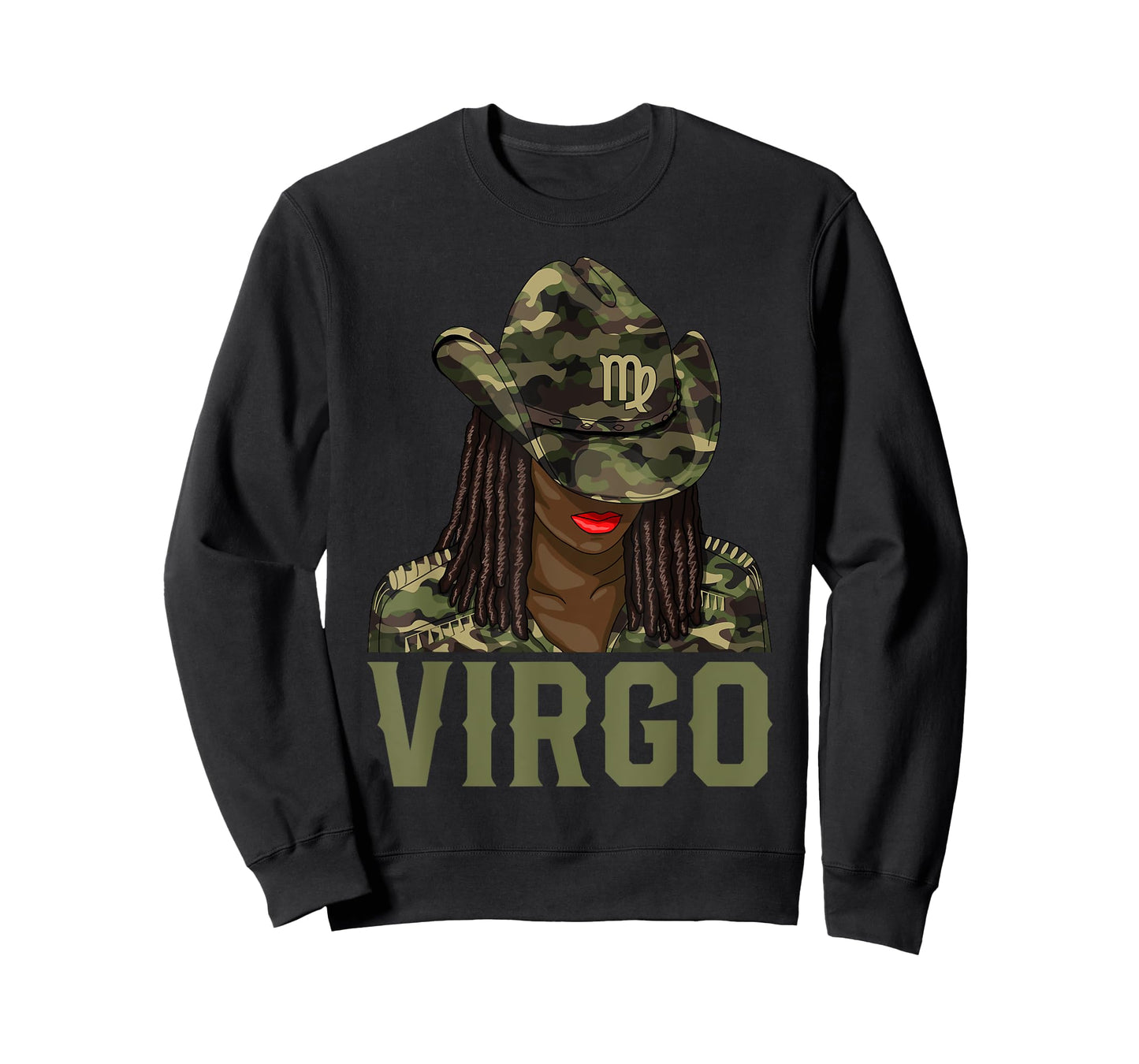 Virgo Western Black Cowgirl Camo African American Zodiac T-Shirt