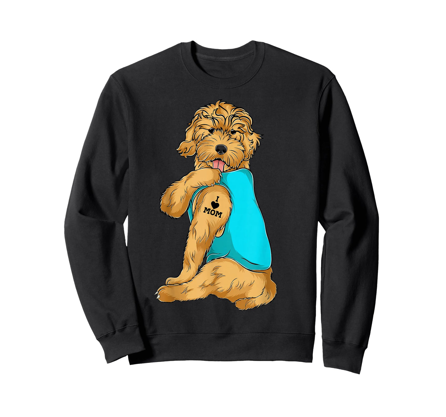 Goldendoodle I Love Mom Tattoo Apparel Dog Mom Gifts Womens T-Shirt