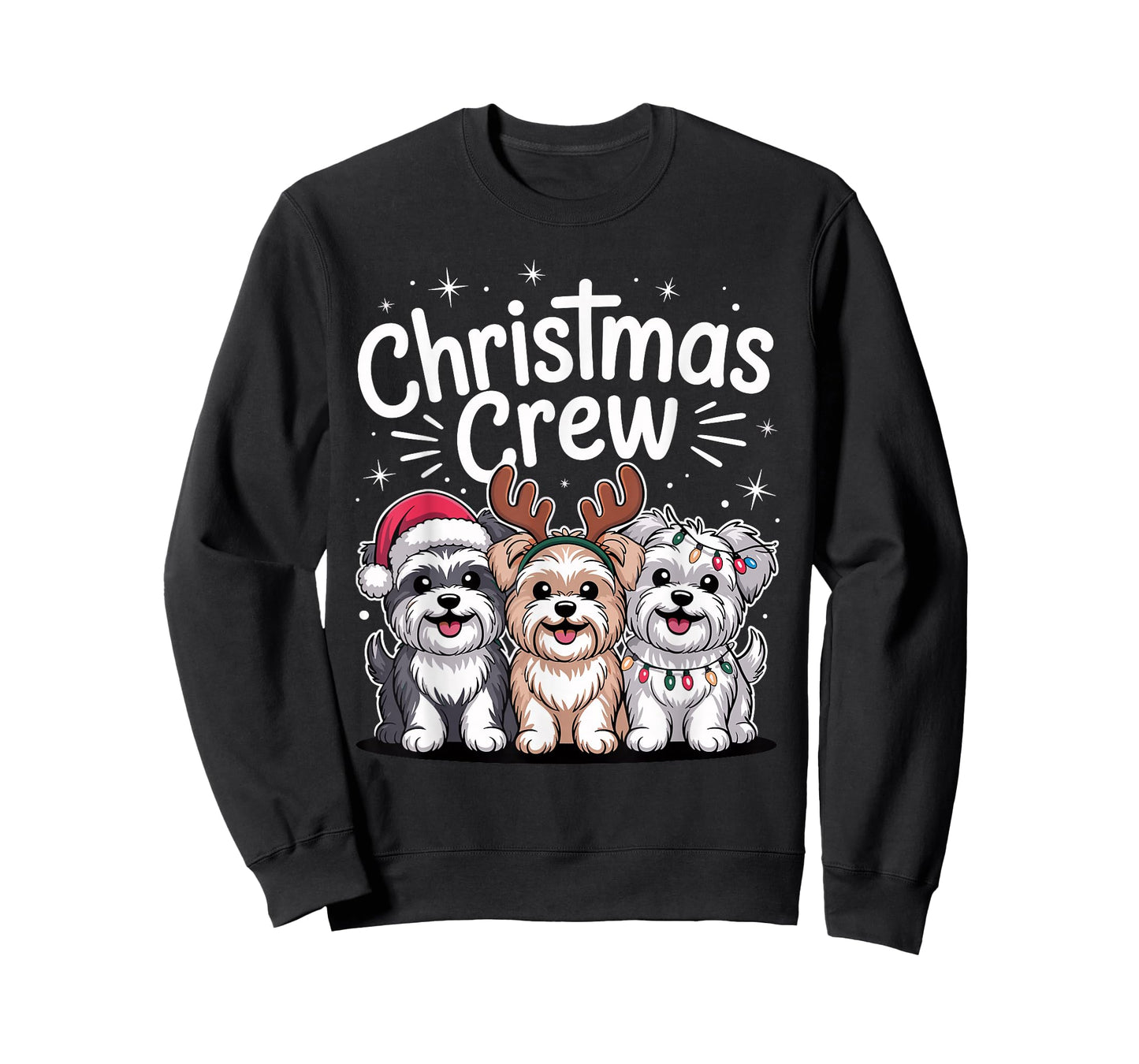 Christmas Crew Xmas Puppy Dog Breed Funny Christmas Morkie T-Shirt