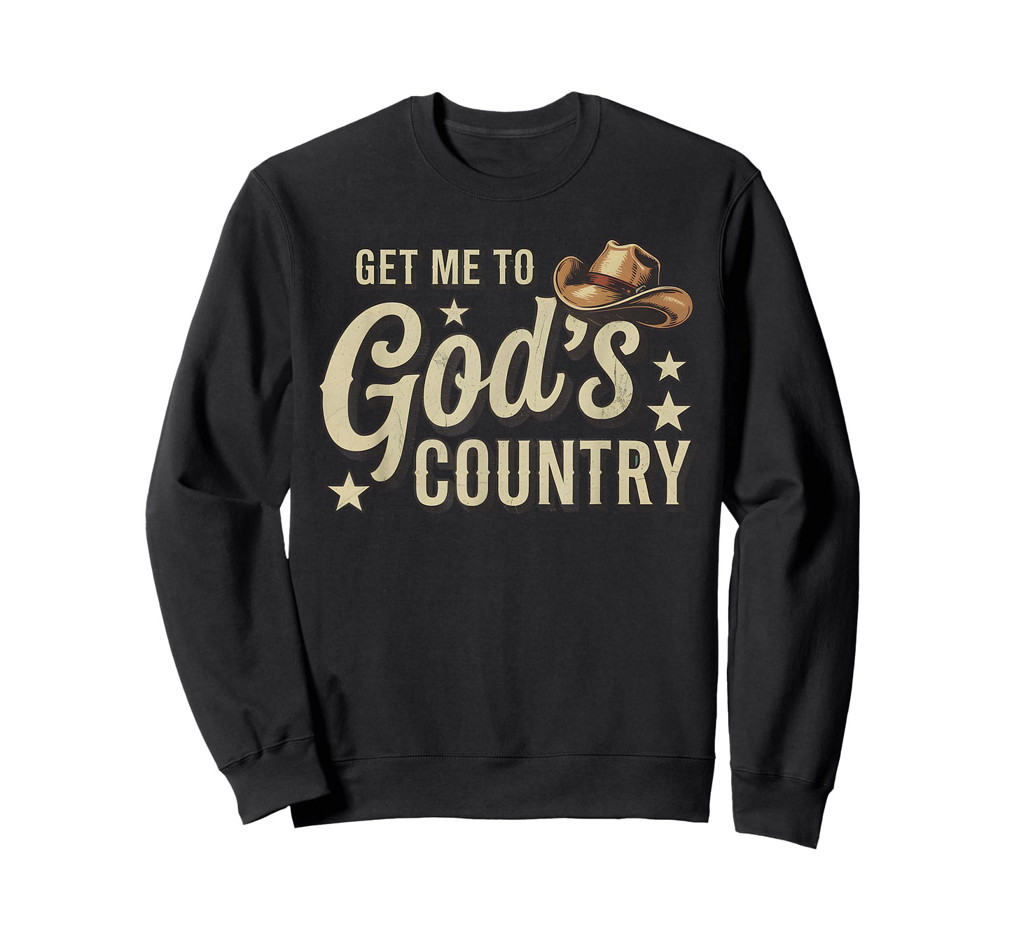 Vintage Get Me To God’s Country Funny Country Hat Funny Meme T-Shirt