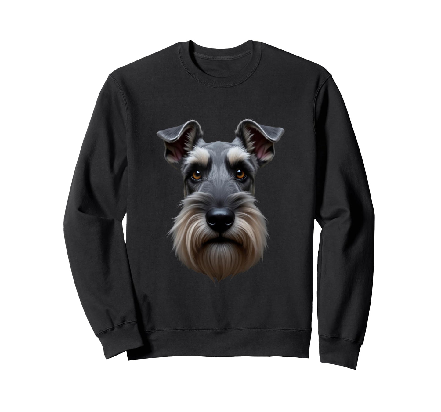 Black Schnauzer Dog Schnauzer Face T-Shirt